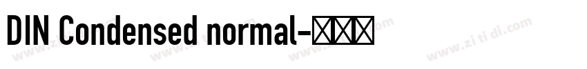 DIN Condensed normal字体转换